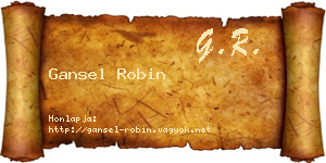 Gansel Robin névjegykártya
